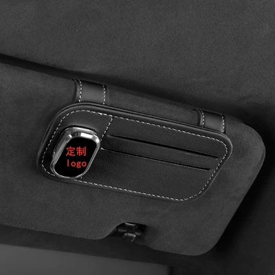 Bill Document Holder, Car Glasses Clip/Bill Clip - glasses-frame-card-holder-business-black-customizable-car-logo