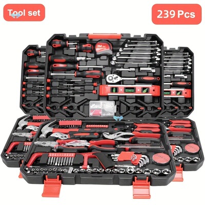 239pcs Manual Toolbox Set Suitable for Home/Car Repair跨境