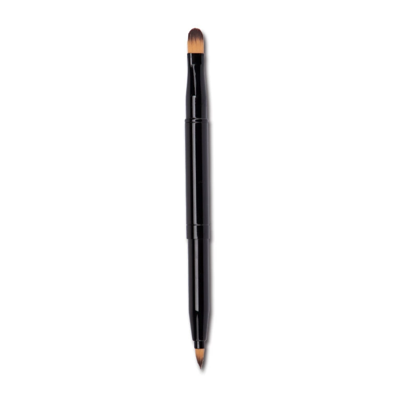 Распашная щетка для губ, портативная металлическая двухсторонняя щетка, футляр для путешествий, варианты цветов