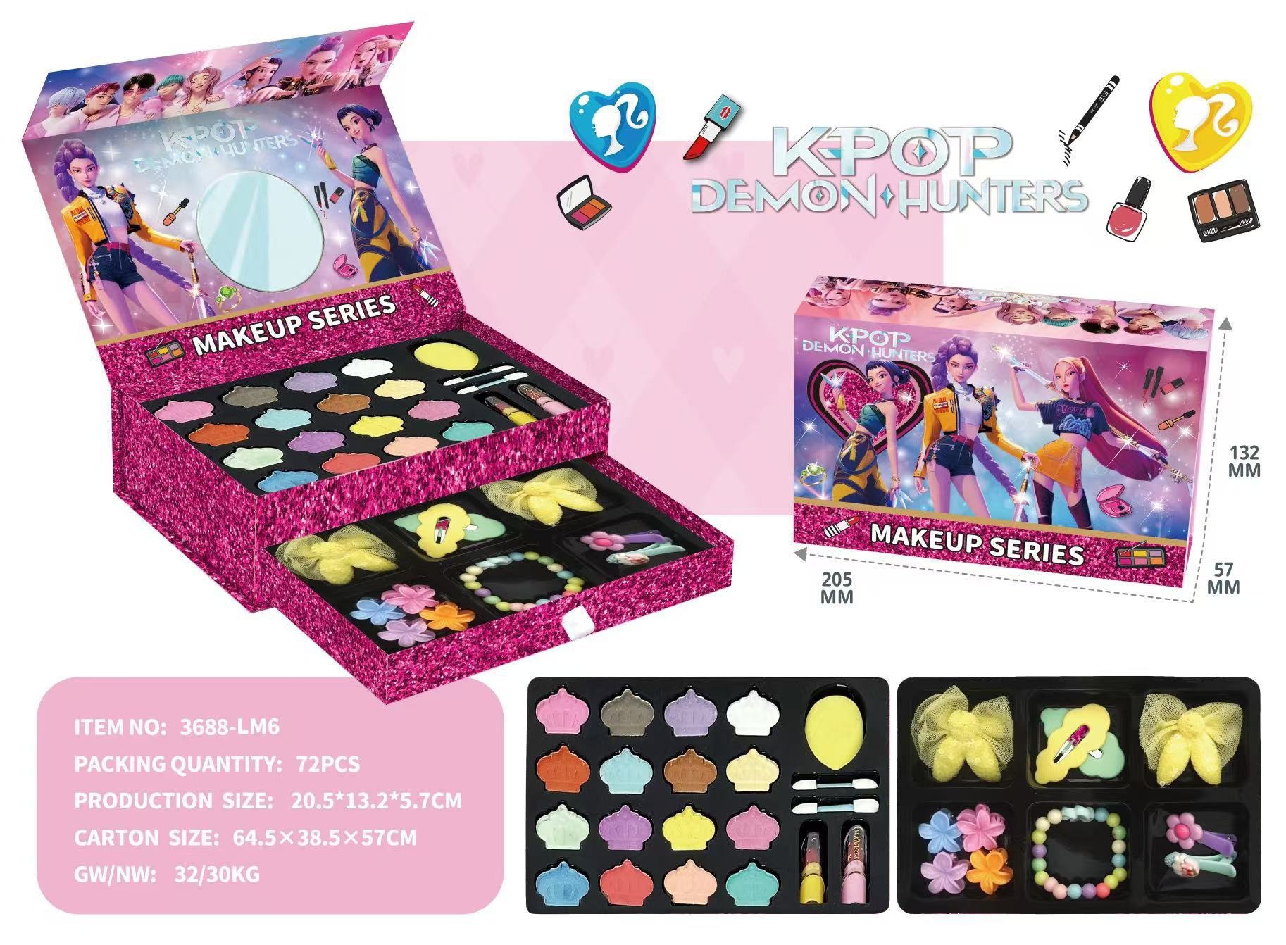 Set Portátil de Maquillaje de Juguete de Plástico, Portátil, para Juegos de Rol