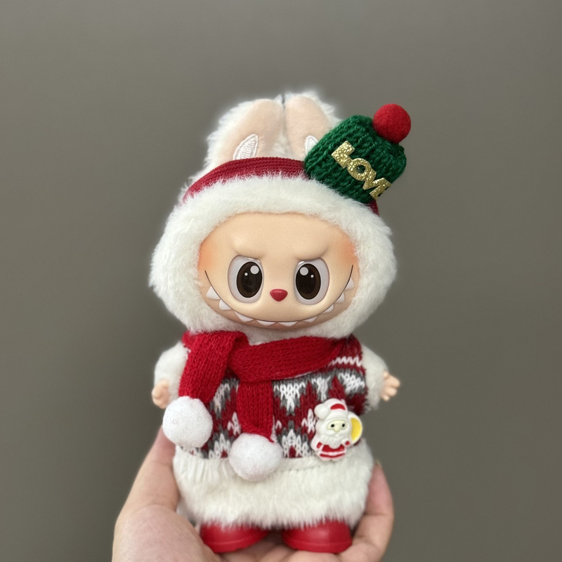 【衣類のみ】ラブブ labubu ベビー服 17cm ペンダント 1代目・2代目 ビニールぬいぐるみ 服セット|undefined