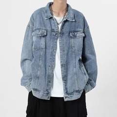 カウボーイコート男春秋潮牌ins青少年ゆるいカジュアルジャケット学生服代発