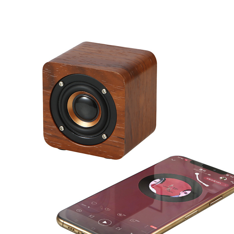 Q10木製ミニbluetoothスピーカー携帯電話無線音響サブウーファ祭りプレゼントスポット卸売り|undefined
