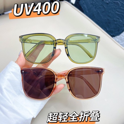 Folding sunglasses for men, anti-UV, ultra-light, female internet celebrity, same air cushion polarized sunglasses wholesale