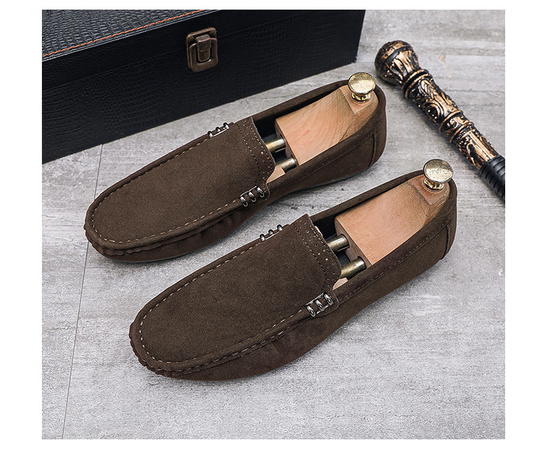 Neue Beanie Schuhe Herren Trend Wildleder Slipper alles mit Loafers_voghion.com