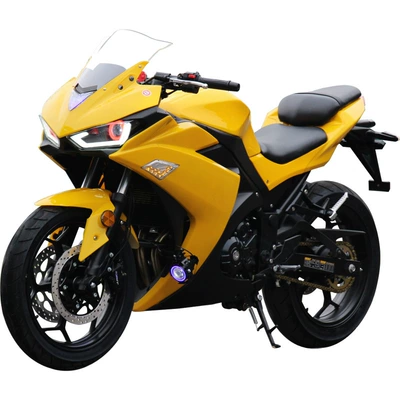 Car National Four EFI | Elektrikli motosikletlər - yellow-r3-200cc-single-cylinder-air-cooled-engine-gps-positioning-mobile-phone-bracket-licensing-procedures