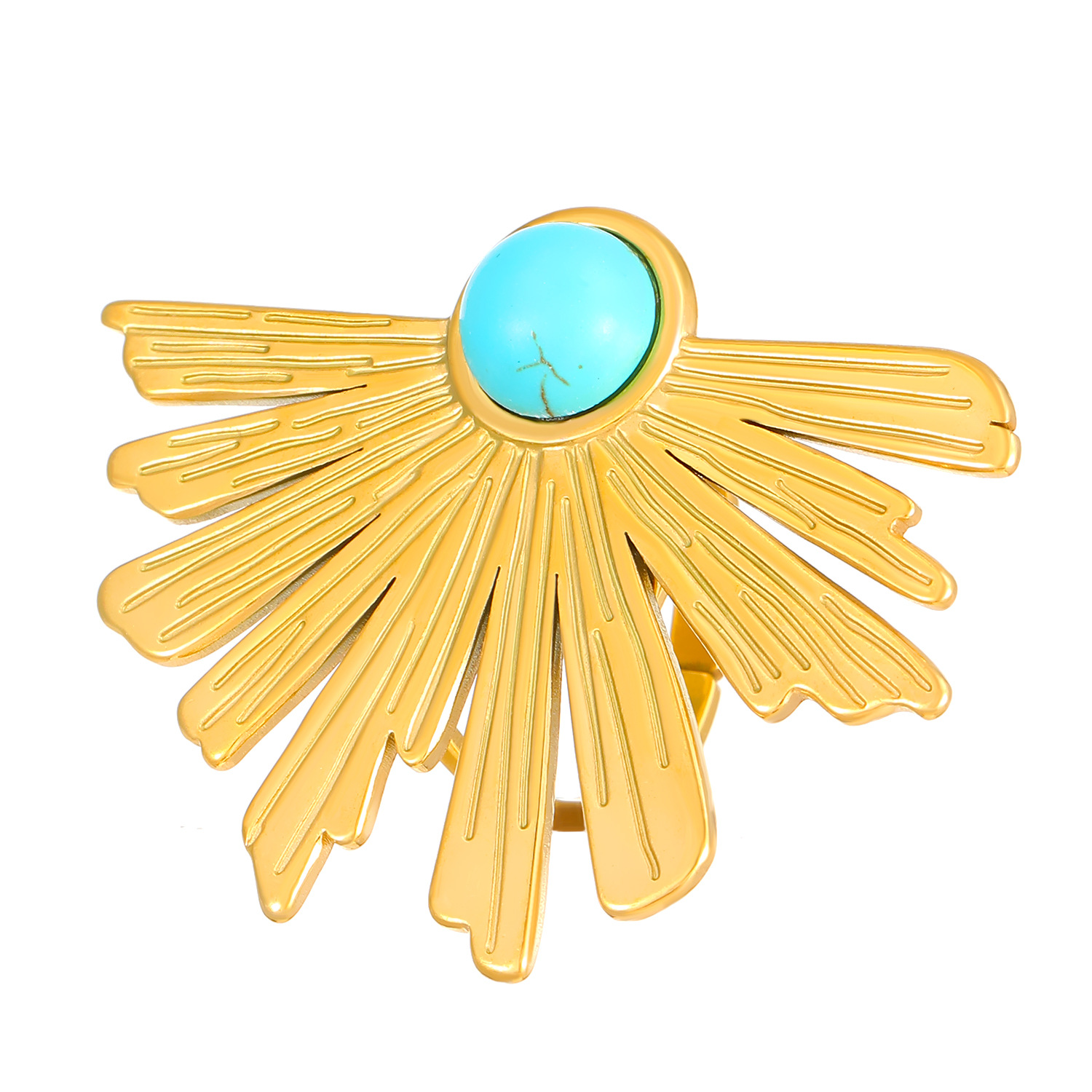 9g Weight Open Rings Classification 1 Piece Quantity Holiday, Daily Occasion 304 Stainless Steel Material Flower Pattern All Seasons Season Women's Gender Plating Design Vacation, Classic Style Style Wholesale Jewelry Vacation Classic Style Flower 304 Stainless Steel Plating Open Rings 7