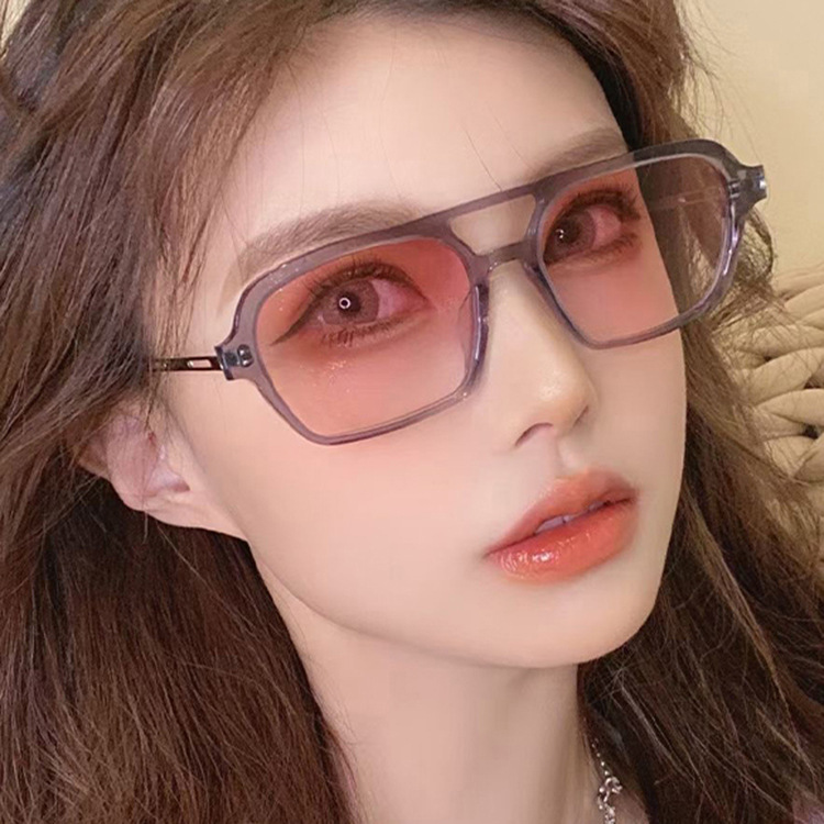 60g Weight UV400 Protection Lens Material Outdoor, Travel, Party, Fishing Occasion Women'S, Men'S, Unisex Gender Elegant, Hip-Hop, Retro, Fashion Style Grey, Green, Blue, Transparent, Black Color Elegant Hip-Hop Retro UV400 Protection Women's Sunglasses 2