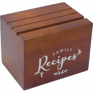 Bamboo Kitchen Recipe Card Box American Wooden Recipe Card Storage and Organization Box