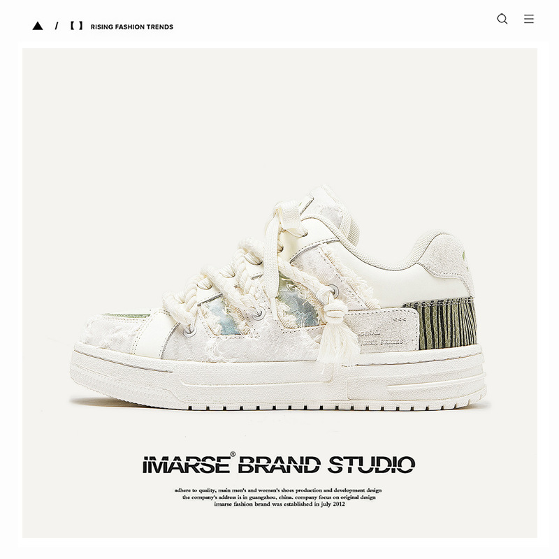 Guangzhou Shoes Destruction Series Niche Designer White Shoes Men's and Women's Couples Bread Shoes Trendy Shoes Men's Shoes Guangzhou Shoes Destruction Series Niche Designer White Shoes Men's and Women's Couples Bread Shoes Trendy Shoes Men's Shoes