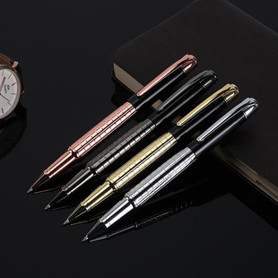 Factory in stock wholesale high luxury electroplating paint metal gel pen rose gold gun black business gifts