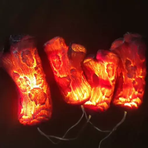 厂家供货 简约别墅仿真柴火LED木炭灯壁炉仿真取暖炉木炭