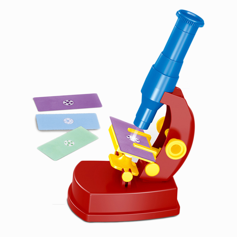 Nuevos niños de educación temprana cognitiva STEM ciencia y educación juguetes DIY auto-instalado luz mini microscopio