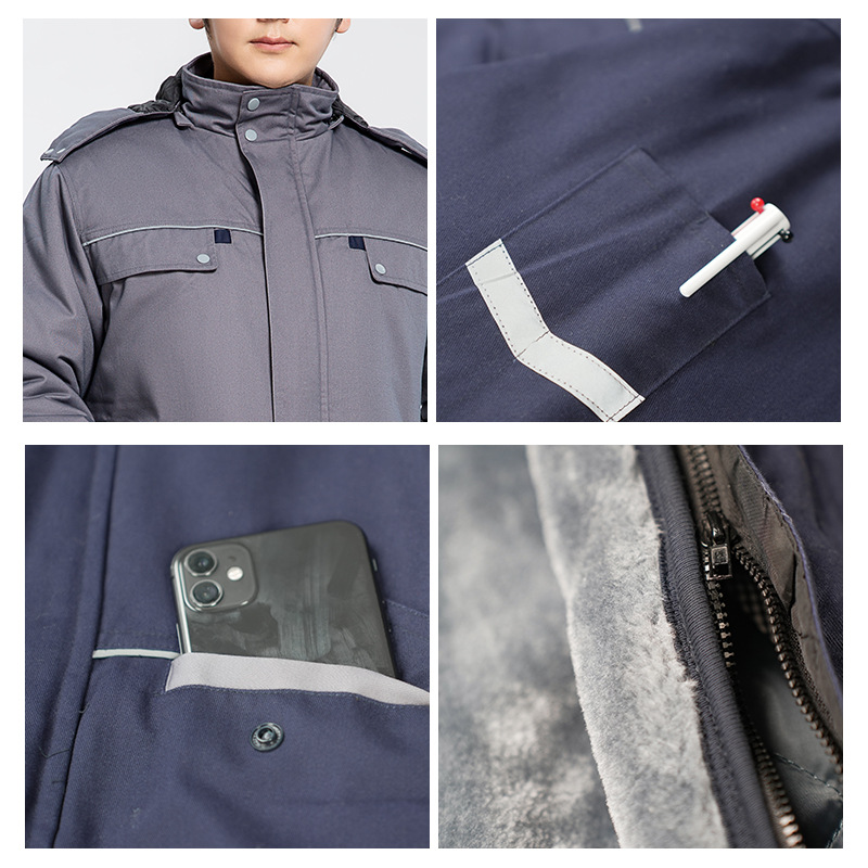 Invierno chaqueta de algodón de invierno protección laboral ropa de fábrica chaqueta hombre sucia resistencia al desgaste ropa de algodón gruesa personalizada