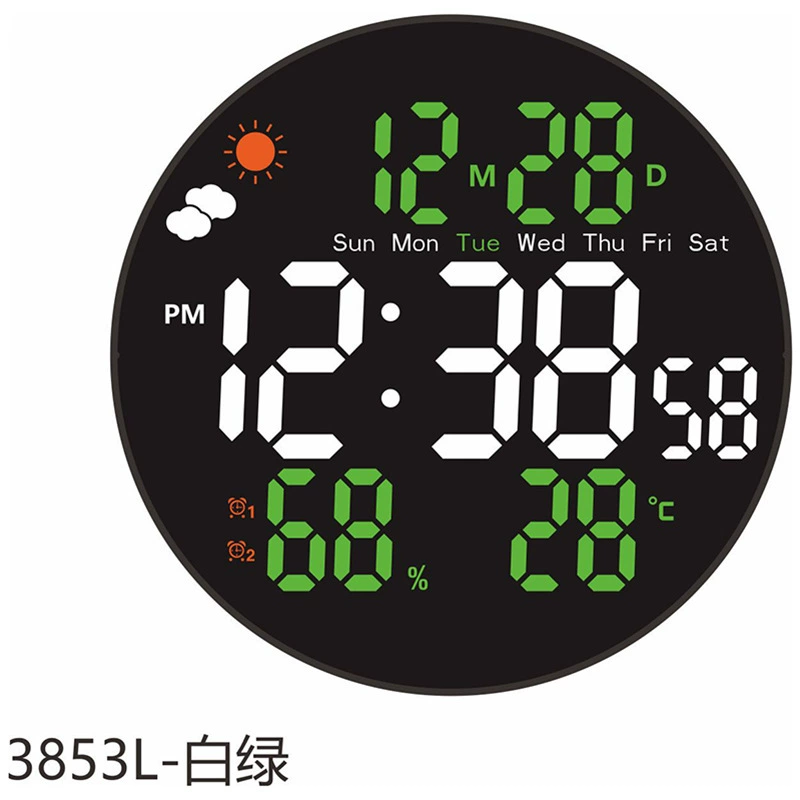 Новые электронные часы с LED-дисплеем, отображающие дату и погоду, простые многофункциональные часы для гостиной, бесшумный будильник с функцией измерения температуры и влажности.