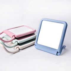 Hand Towel Mirror, Wheat Straw One-Sided Makeup Mirror, Creative Fashion Foldable Mirror, Dropshipping One Piece