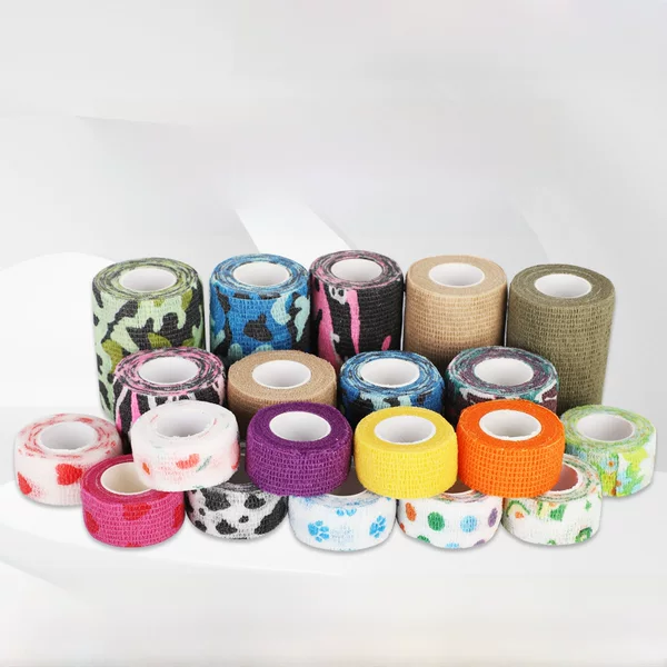 Sports Bandage Roll Wholesale Pet Bandage Self-Adhesive Elastic Bandage Student Writing Anti-Wear Finger Guard Bandage