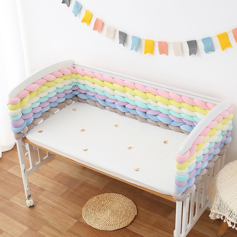 Cama de bebé ins cama de torsión perimeter tira de protección trenzada bebé cama de empalme para niños protector de tela trenzada para recién nacidos