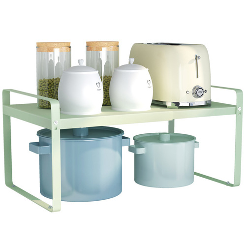 Cabinet layered rack telescopic storage rack kitchen partition compartment rack cabinet seasoning bottle storage countertop appliance shelf