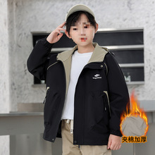 男童外套春秋款带帽冲锋衣儿童春季新款防水中大童爆款风衣外套男