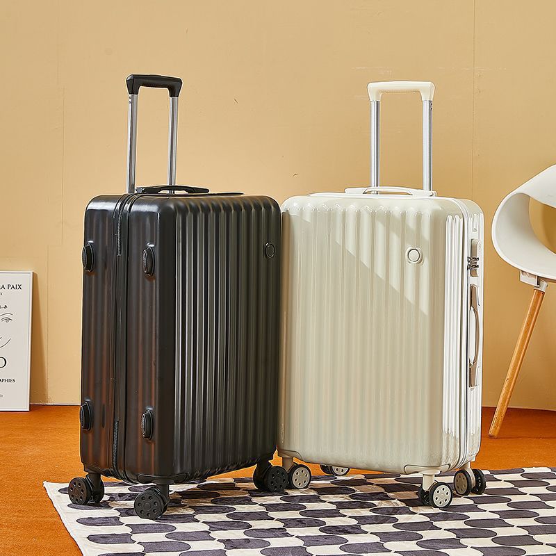 Korean Style Suitcase for Female Students, Trolley Case with Password Lock, Men's Suitcase with Universal Wheels, Leather Suitcase, Large Capacity Travel Suitcase