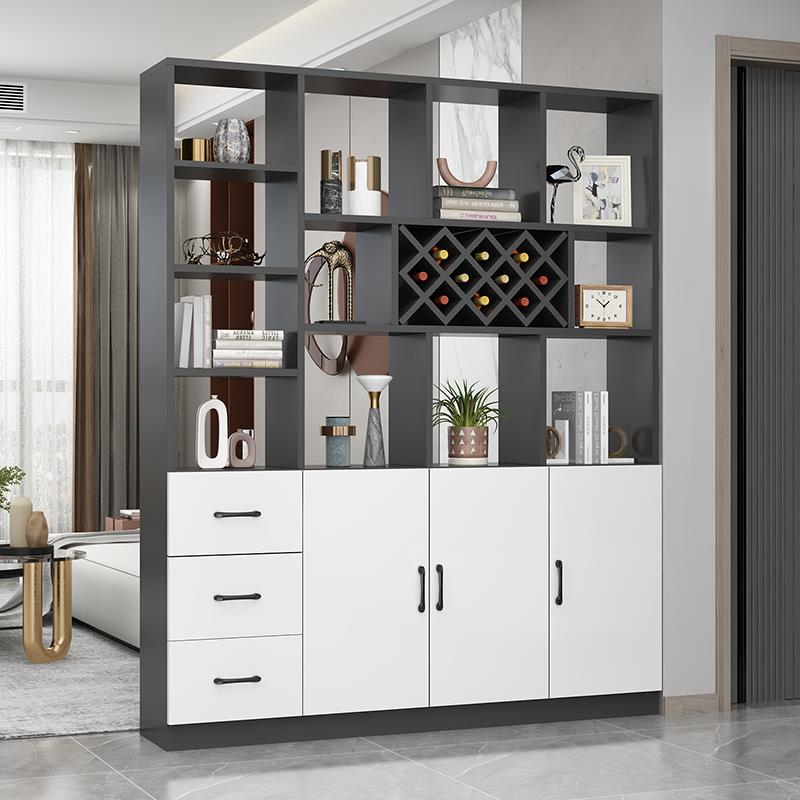 酒柜隔断柜2024新款展示柜装饰屏风入户门厅柜客厅玄关柜鞋柜一体