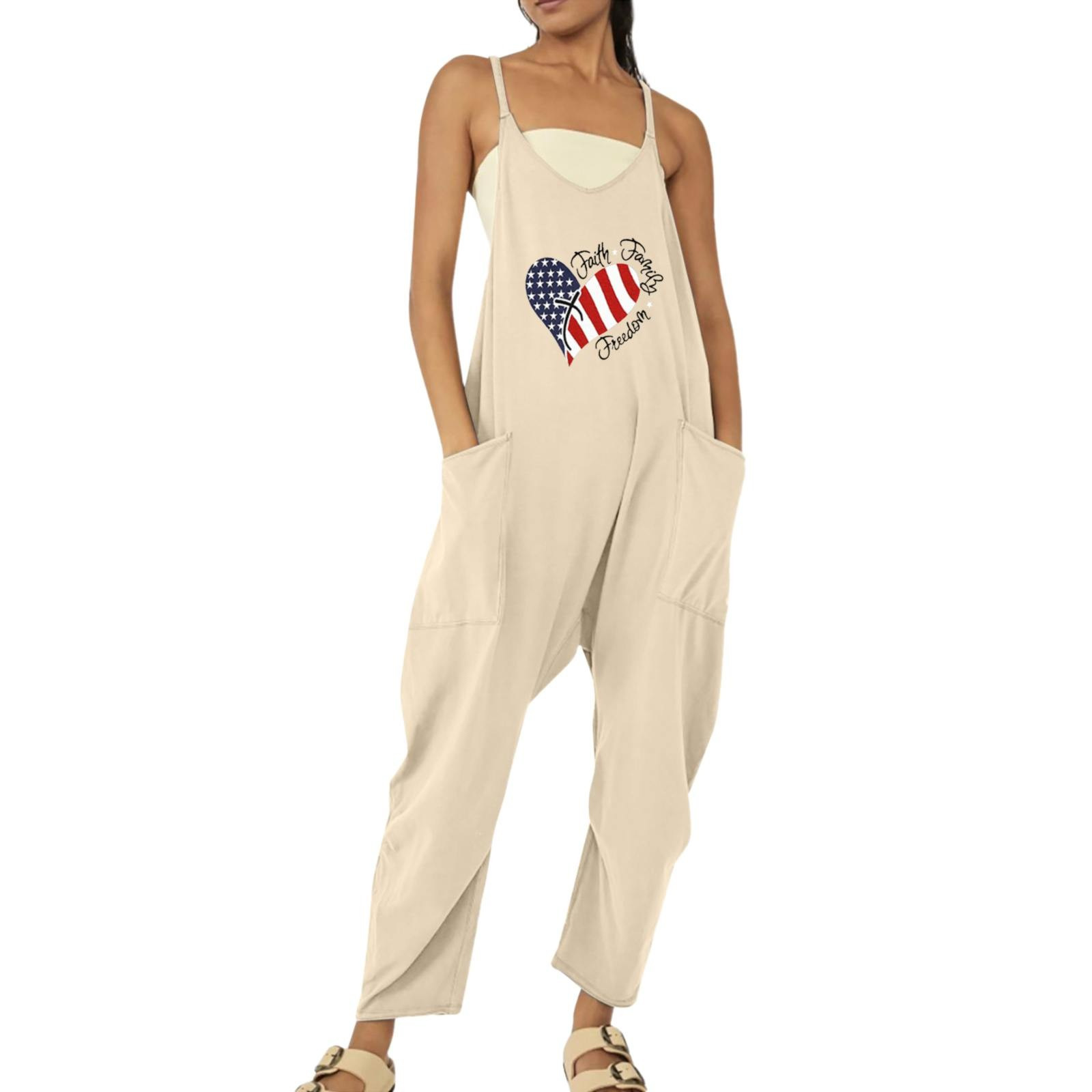 Ropa de mujer europea y americana 2024 verano nuevo estilo Amazon casual bolsillo tirantes de punto pantalones de una pieza pantalones con tirantes mujeres image 28