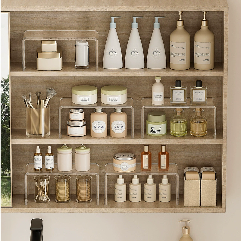 ZT1018 акриловая стойка для хранения, витрина, настольная стойка, прозрачный подстаканник для хранения, перегородка, многослойная стойка