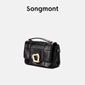songmont小号巧克力包系列设计师新款牛皮斜挎链条软手机包小方包