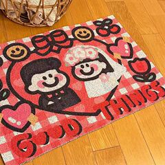 婚慶可愛卡通進門入戶地墊喜慶耐髒耐磨防滑腳墊刮泥蹭土絲圈地墊
