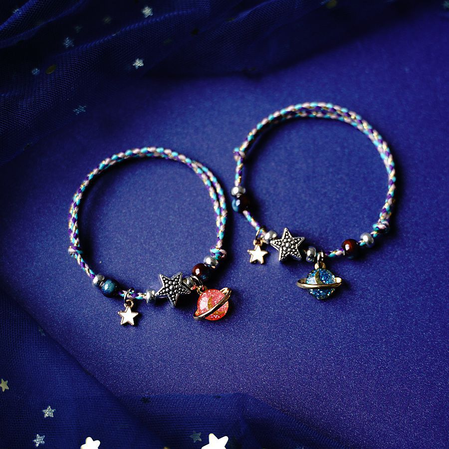 1 Pair Fashion Star Moon Alloy Handmade Unisex Bracelets display picture 5
