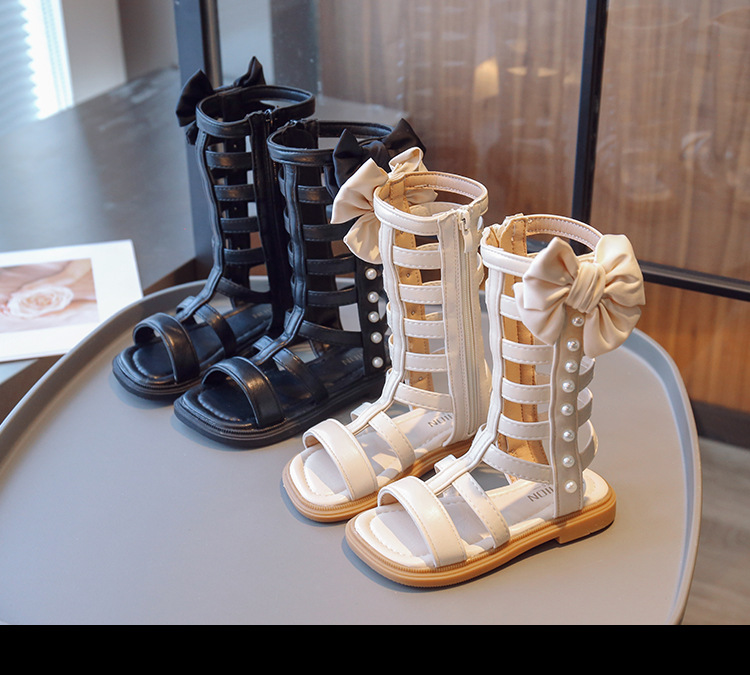 Sandali da ragazza alti Top romani 2023 estate nuovi bambini bambine moda scarpe da principessa bambini grandi_voghion.com
