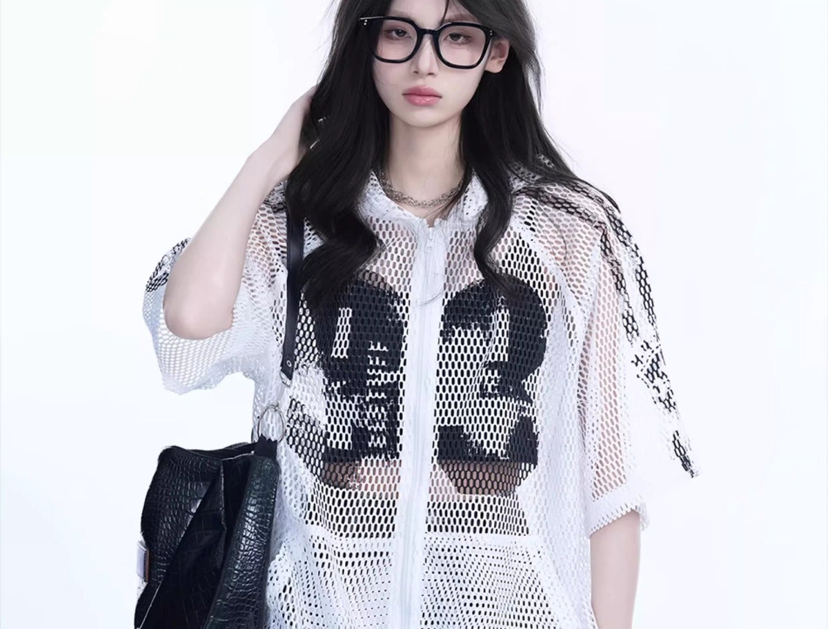 Hooded Hollow-out Digital Print Sports American Style Loose Short-Sleeve For Men And Women In Summer,_viptrois.com