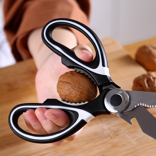 Panda scissors, multifunctional kitchen chicken bone scissors, food scissors that can hold walnuts, powerful scissors, children's food supplement scissors, household scissors