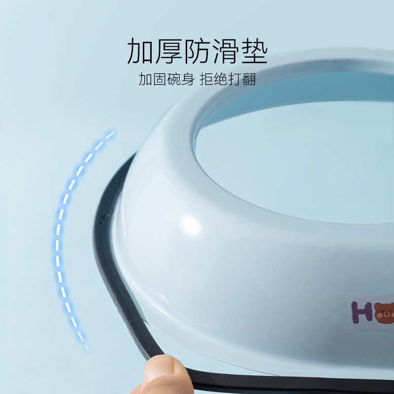 Perro de dibujos animados oso impreso de acero inoxidable doble tazón perro tazón antidetonante gato tazón para mascotas tazón de arroz perro suministros al por mayor