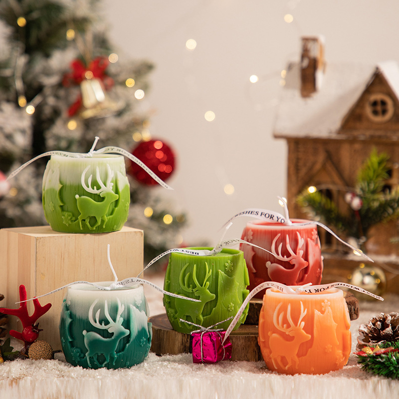 クリスマス柱ワックスクリスマスツリー香薫ろうそくお土産insクリエイティブホーム装飾撮影道具祝日プレゼント|undefined