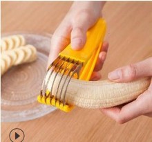 廚房小工具香蕉切片器香蕉分離器 不銹鋼刀片香蕉切香腸切片器