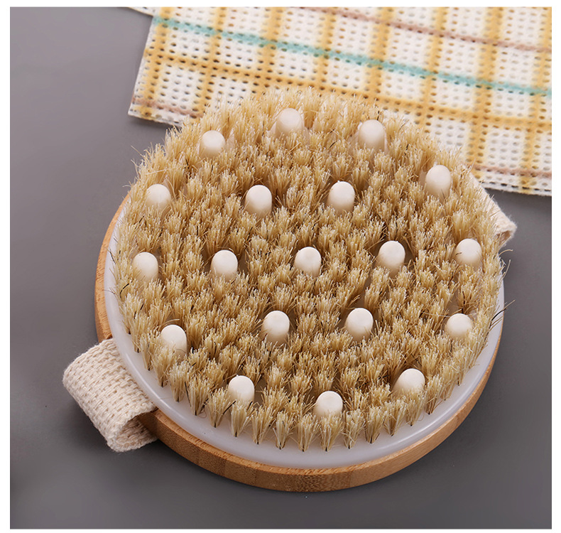 Retro Solid Color Wood Bath Brush/massage Brush 1 Piece display picture 2