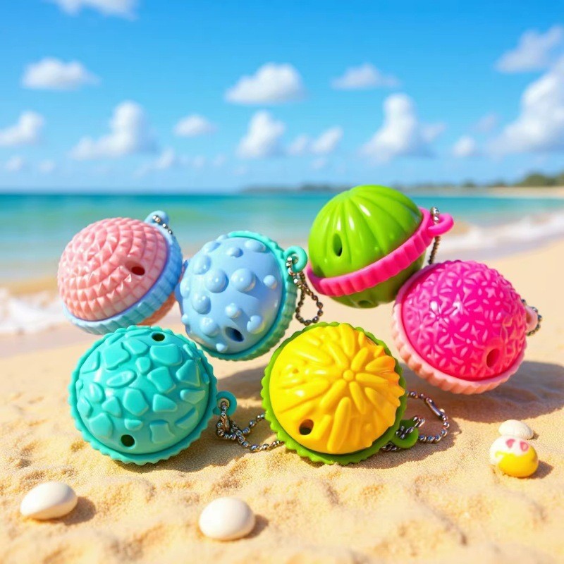 Silicone 3D pellizco pellizco bola Fidget juguetes sensoriales descompresión bola burbuja bola árbol de Navidad pequeño colgante llavero