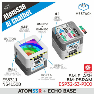 Official M5Stack Atoms3R Ai Chatbot Internet of Things Iot Voice Assistant Kit Esp32S3