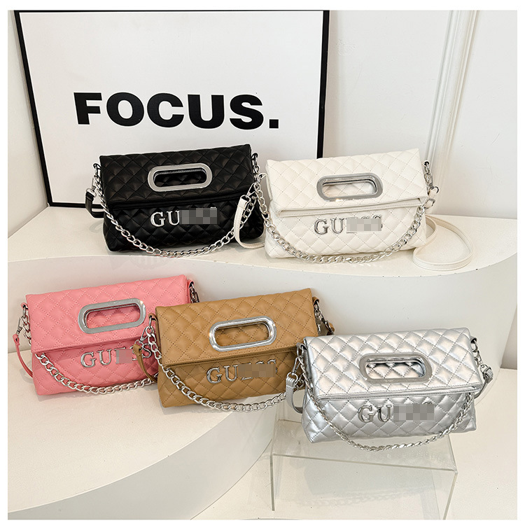 Moda cadena rombo axila bolso femenino comercio exterior nuevo nicho bolso plegable temperamento bandolera de un solo hombro