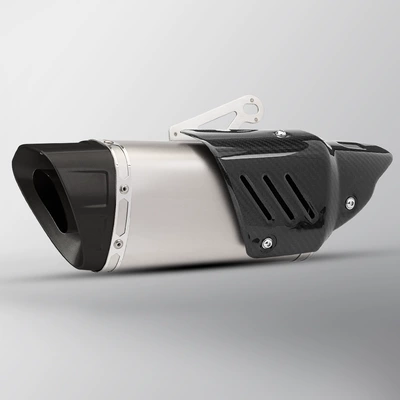 Exhaust pipe pipe MT09 CBR650 R3 - titanium-blackhead-real-carbon-cover