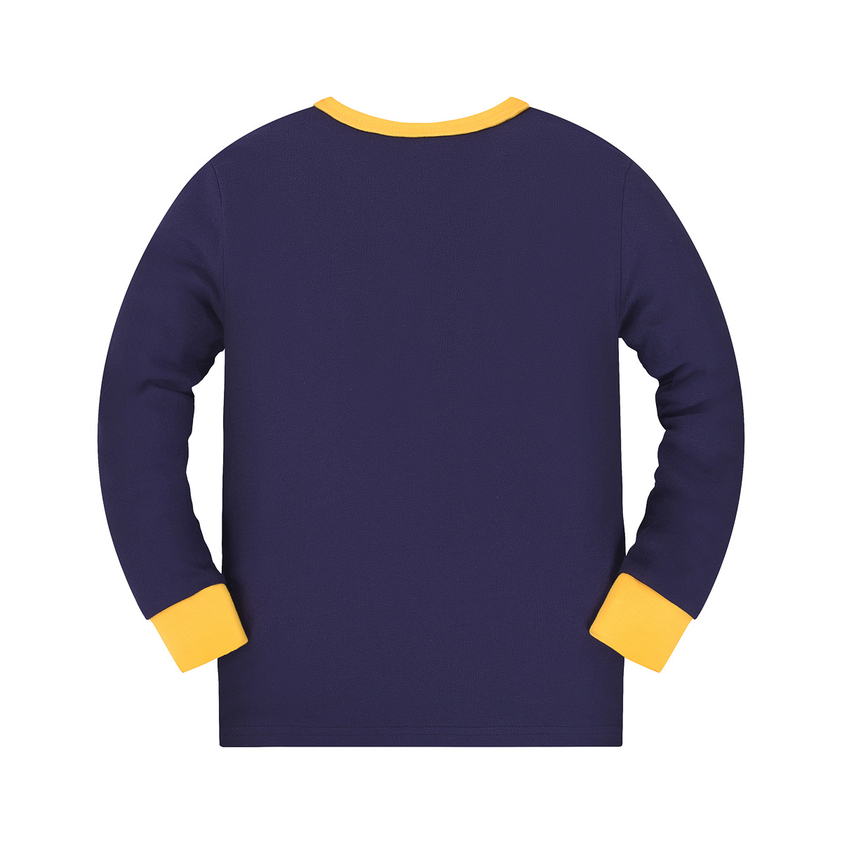 Ropa de aire acondicionado delgada de verano niñas cuello redondo manga larga ropa de vestir para el hogar conjunto de dibujos animados imprimidos pijamas de niños al por mayor