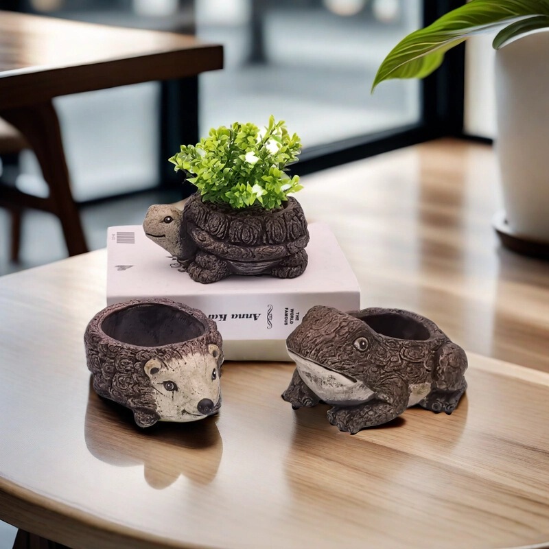 Foreign trade cross-border cartoon cute turtle animal fleshy flower pot factory direct wholesale courtyard garden balcony decoration