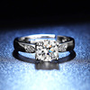 Wedding ring, zirconium, micro incrustation, one carat