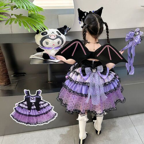 Children's Kuromi Princess Dress Summer 2025 New Arrival Girls' Puffy Skirt Birthday Dress Lolita Dress