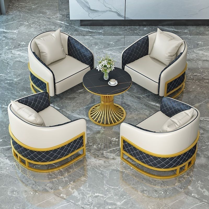 One table and four chairs off-white