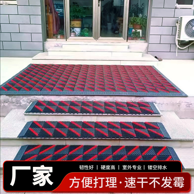 入户室外防滑三合一拼接地垫酒店商场除尘防水门垫蹭土刮泥拼接式