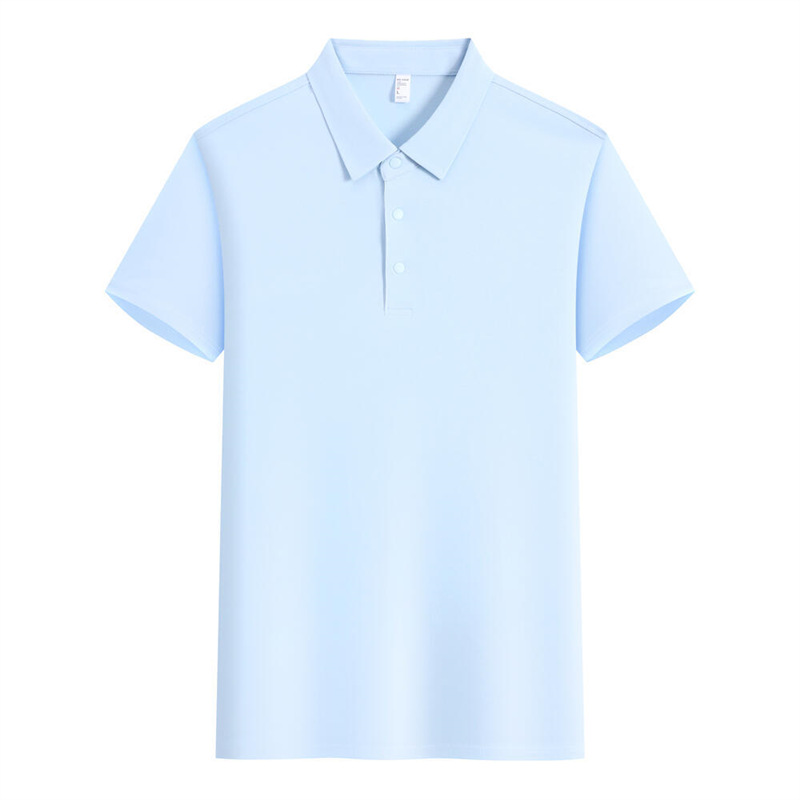 Mulher de seda de manga corta polo personalizado logotipo de verano masculino y femenino camiseta de collar bordado modelo