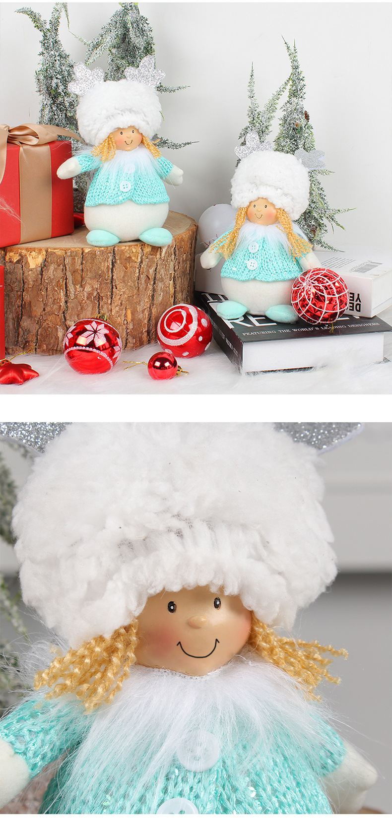 Fashion Cute Colorful Christmas Cloth Party Ornaments Doll display picture 1